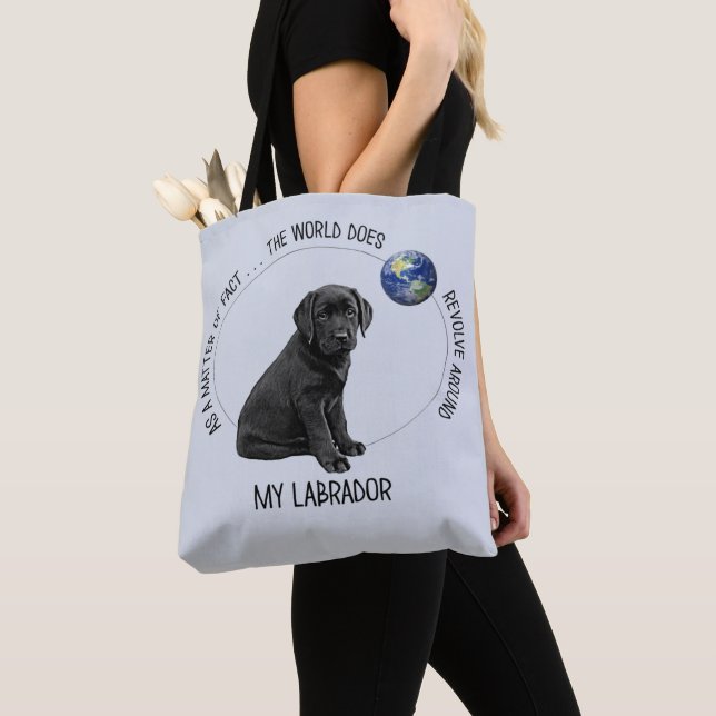 Bolso De Tela Labrador Lover Black Lab Cuppy Labrador (Detalle)