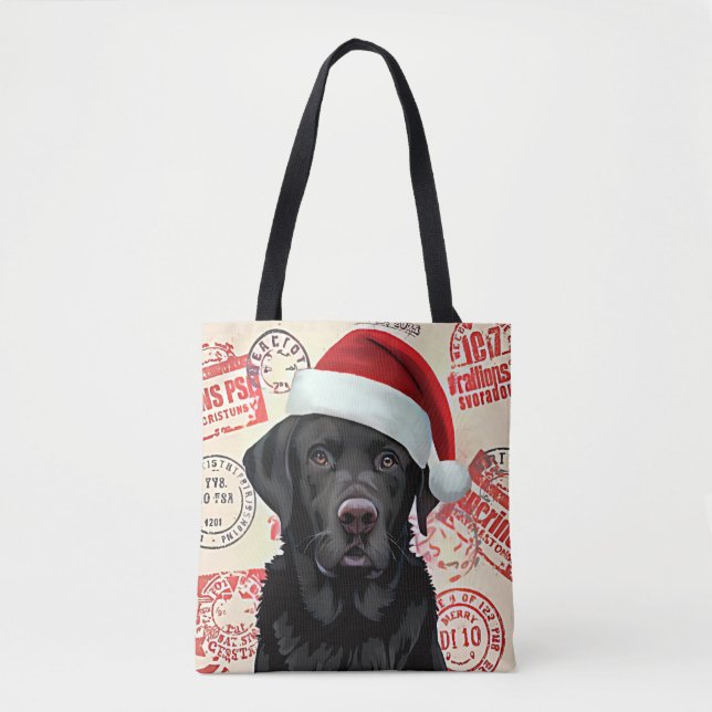 Bolso De Tela labrador negro  (Anverso)