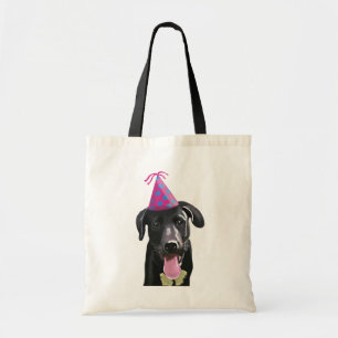 Bolso De Tela Labrador negro con Gorra Fiesta