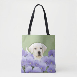 Bolso De Tela Labrador Recuperador Pintura de Cachorro Original