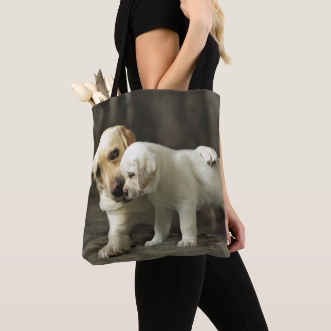Bolso De Tela Labrador retriever amarillo (Detalle)