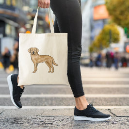 Bolso De Tela Labrador Retriever Amarillo Arte de Perro de Dibuj