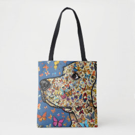 Bolso De Tela Labrador Retriever Butterfly Dog Art | Yellow Lab