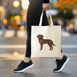 Bolso De Tela Labrador Retriever Canino Marrón Chocolate Arte Pe