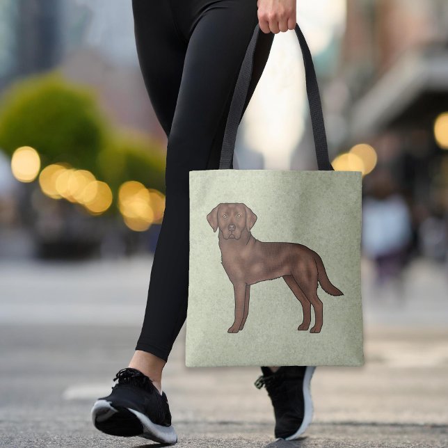 Bolso De Tela Labrador Retriever Chocolate Marrón Lab Perro Verd (Subido por el creador)