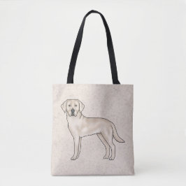 Bolso De Tela Labrador Retriever crema inglés perro de dibujos a