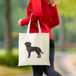 Bolso De Tela Labrador Retriever Negro Arte de Perro de Dibujos 