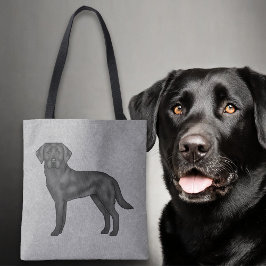 Bolso De Tela Labrador Retriever Negro Perro de Dibujos Animados