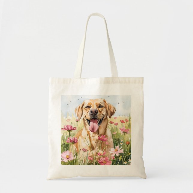 Bolso De Tela Labrador Retriever Watercolor Tote Bag (Frente)