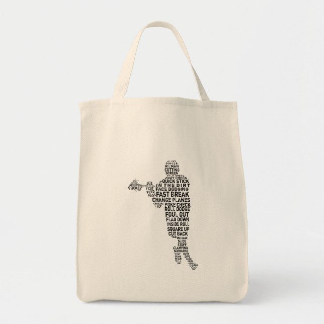 Bolso De Tela Lacrosse Player Tote Bag (Frente)