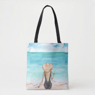 Bolso De Tela ladie en la playa