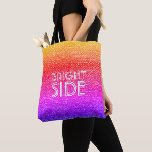 Bolso De Tela Lado brillante arco iris retro