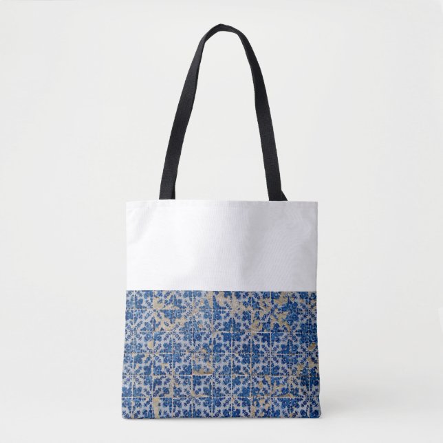 Bolso De Tela Ladrilhos Portugueses (Anverso)