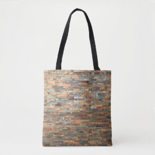 Bolso De Tela ladrillo y madera
