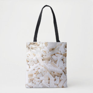 Bolso De Tela ladrillos blancos