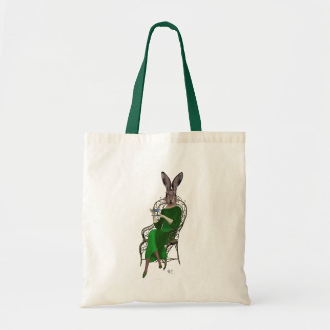 Bolso De Tela Lady Bella Rabbit Toma del Té 4 (Frente)