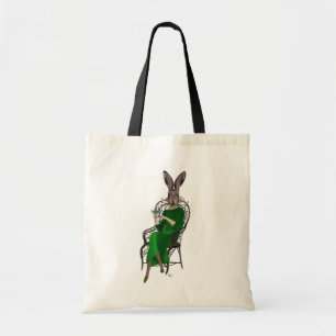 Bolso De Tela Lady Bella Rabbit Tomando el té 2