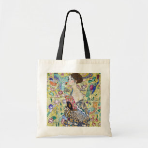 Bolso De Tela Lady con un fanático, Gustav Klimt