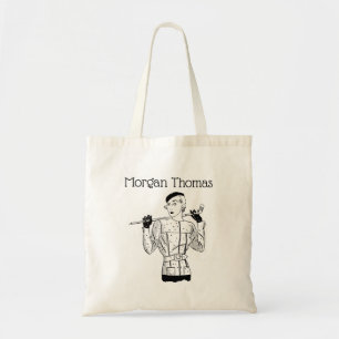 Bolso De Tela Lady Golfer de moda de los años 30 con club de gol