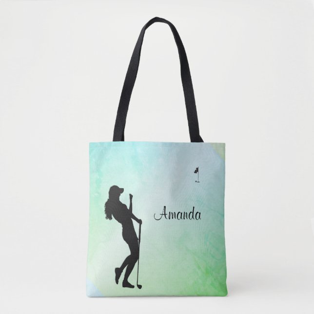 Bolso De Tela Lady Golfer Green Personal (Anverso)