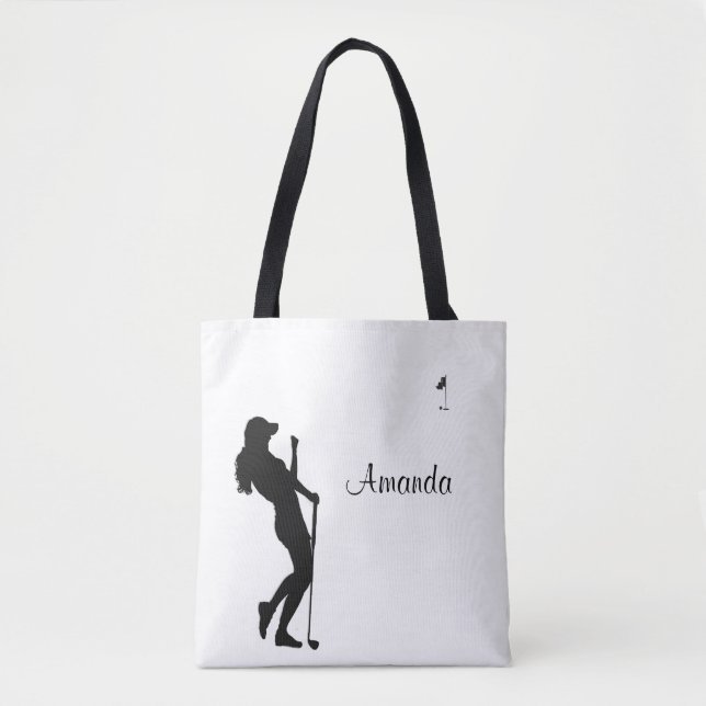 Bolso De Tela Lady Golfer White Personal (Anverso)