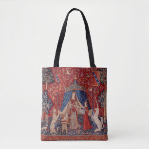 Bolso De Tela Lady y el deseo de talla medieval de Unicornio