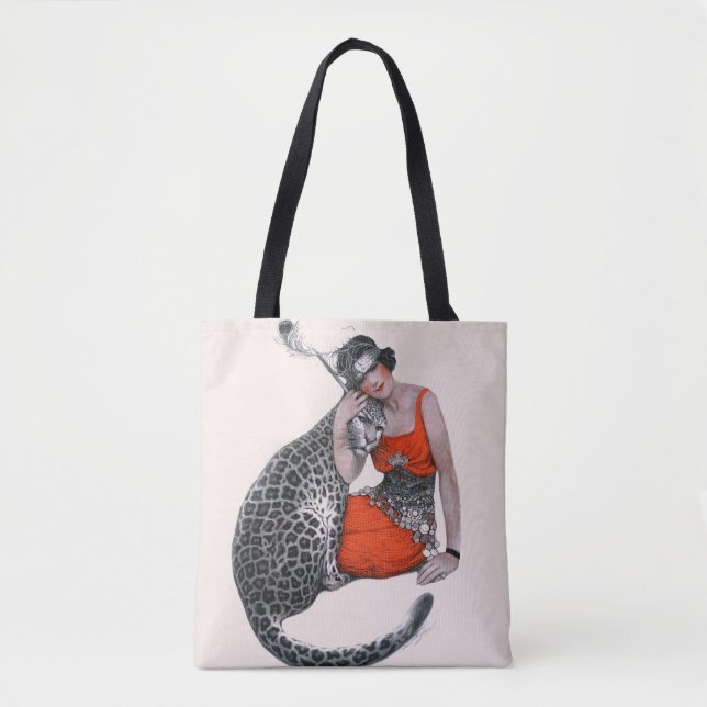 Bolso De Tela Lady y Leopard (Anverso)