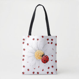 Bolso De Tela Ladybug en un Daisy