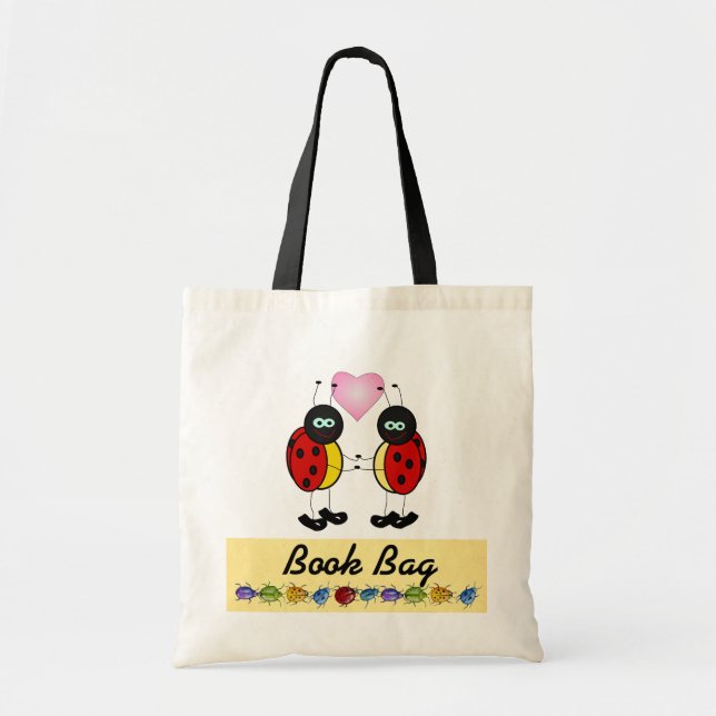 Bolso De Tela Ladybugs juntos Book Bag (Frente)