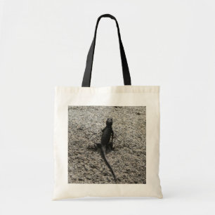 Bolso De Tela Lagarto Negro