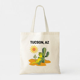 Bolso De Tela Lagarto y Cactus del Desierto de Tucson Arizona