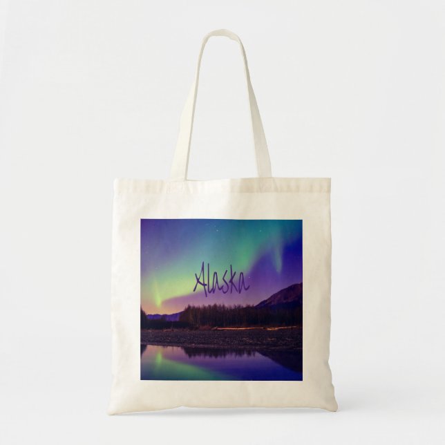 Bolso De Tela Lago Alaska Northern Lights (Frente)