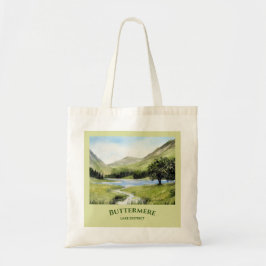 Bolso De Tela Lago Buttermere, pintura acuática de Cumbria