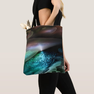 Bolso De Tela Lago con olas en el desierto nocturno, digital
