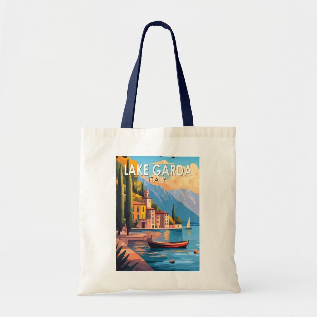 Bolso De Tela Lago de Garda Italia Viaje de arte (Frente)