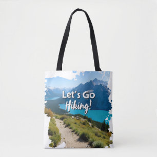 Bolso De Tela Lago de montaña Vamos a hacer senderismo