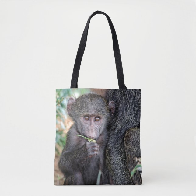 Bolso De Tela Lago Manyara baboon el | de Anubus nacional. (Anverso)