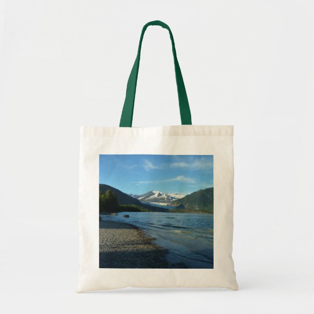 Bolso De Tela Lago Mendenhall en el paisaje Juneau Alaska (Frente)