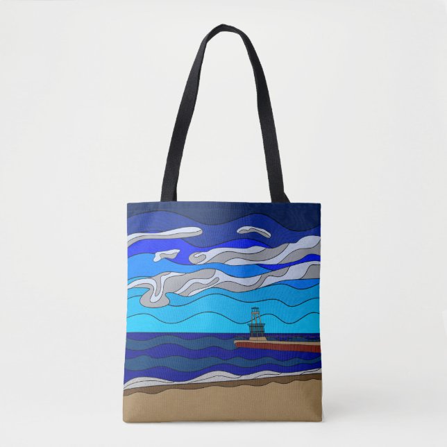 Bolso De Tela Lago Michigan - Tote (Anverso)