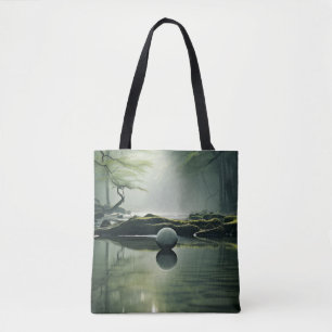 Bolso De Tela Lago Mist Tranquilo Naturaleza Pacífica