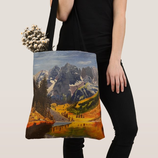 Bolso De Tela Lago Mountain, Por Gary Poling (Detalle)