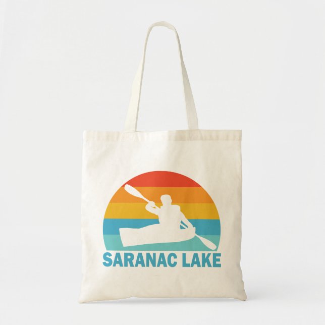 Bolso De Tela Lago Saranac Kayak Nueva York (Frente)