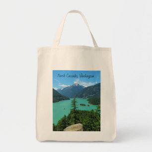 Bolso De Tela Lago Turquesa de montaña nevada en Washington