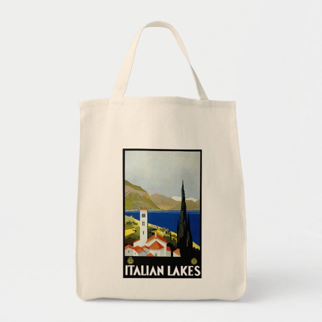 Bolso De Tela Lagos italianos (Frente)