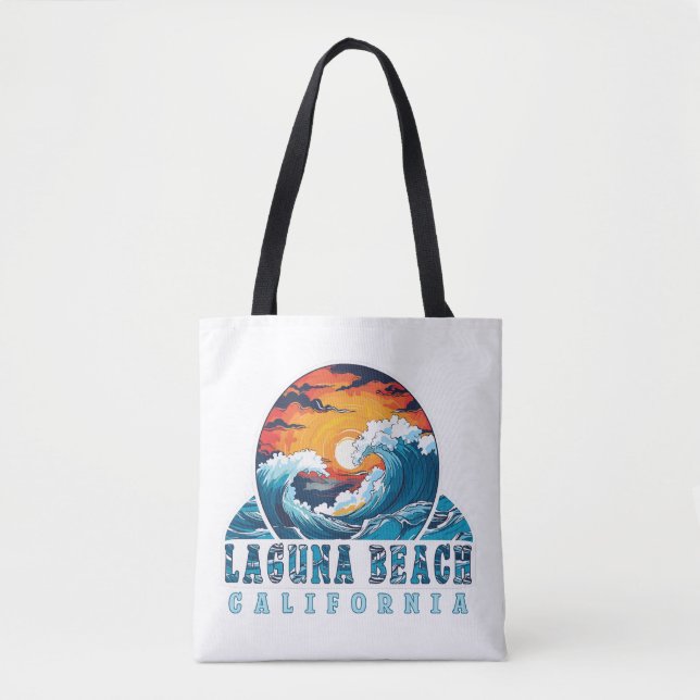 Bolso De Tela Laguna Beach California (Anverso)