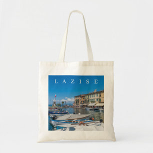 Bolso De Tela Laguna Garda Lazise con vistas al puerto