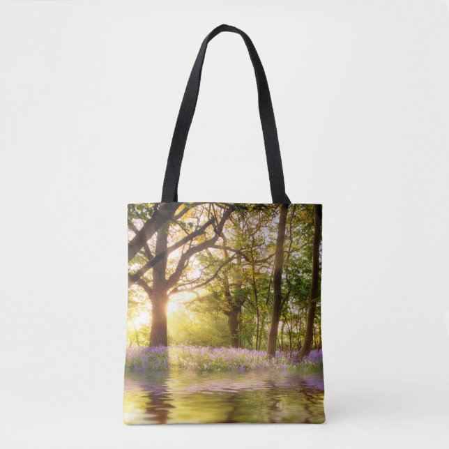 Bolso De Tela Laguna mágica en el bosque de arándanos (Anverso)