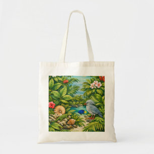 Bolso De Tela Laguna Tropical de Nueva Caledonia Ave Kagu y Geck
