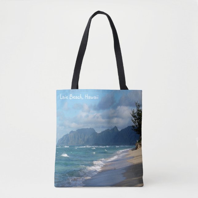 Bolso De Tela Laie Beach Hawaii (Anverso)