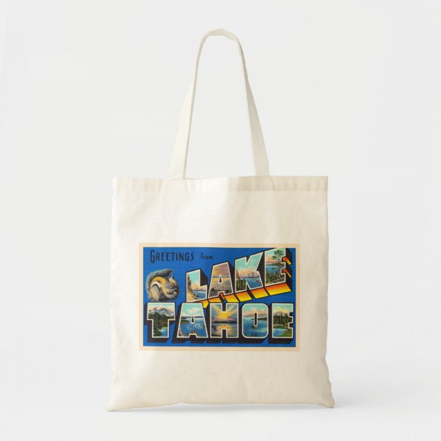 Bolso De Tela Lake Tahoe California CA Large Letter Postcard (Frente)